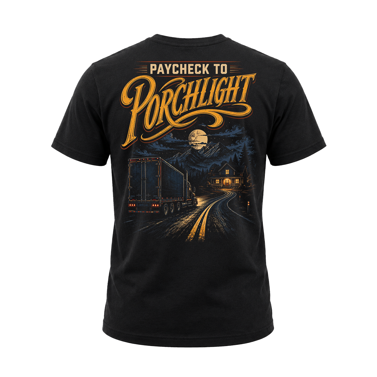 Paycheck To Porchlight - Tee Front Back