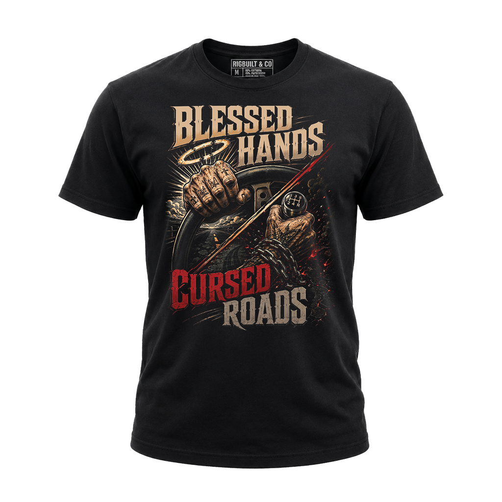 Blessed Hands. Cursed Roads - Tee Front