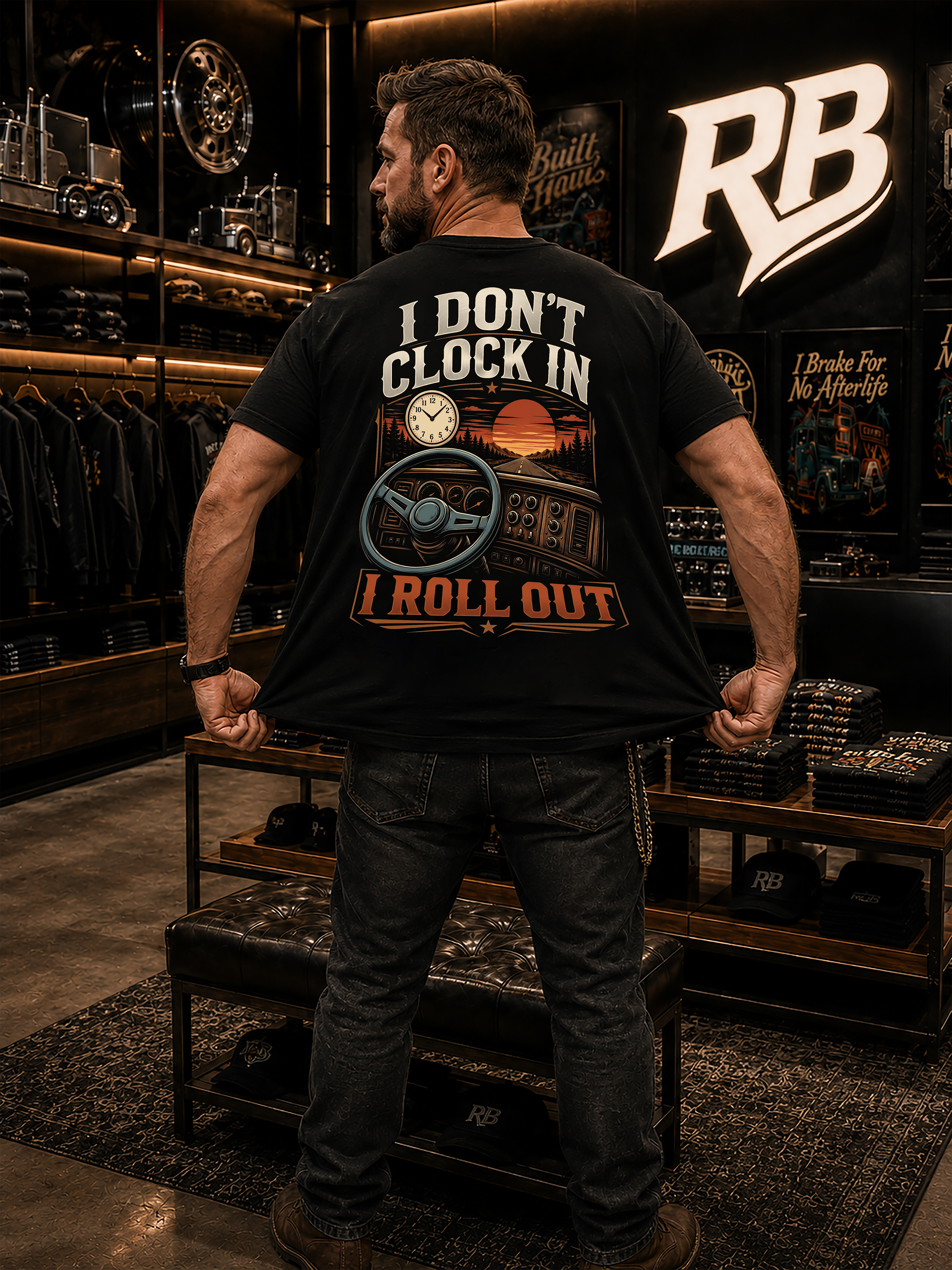 I Don’t Clock In I Roll Out – Tee Back