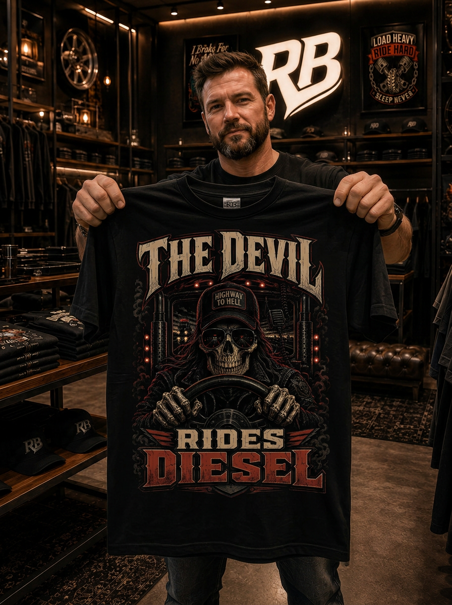 The Devil Rides Diesel - Tee Front