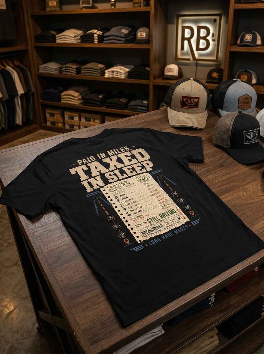 Paid In Miles Taxed In Sleep – Tee Front Back