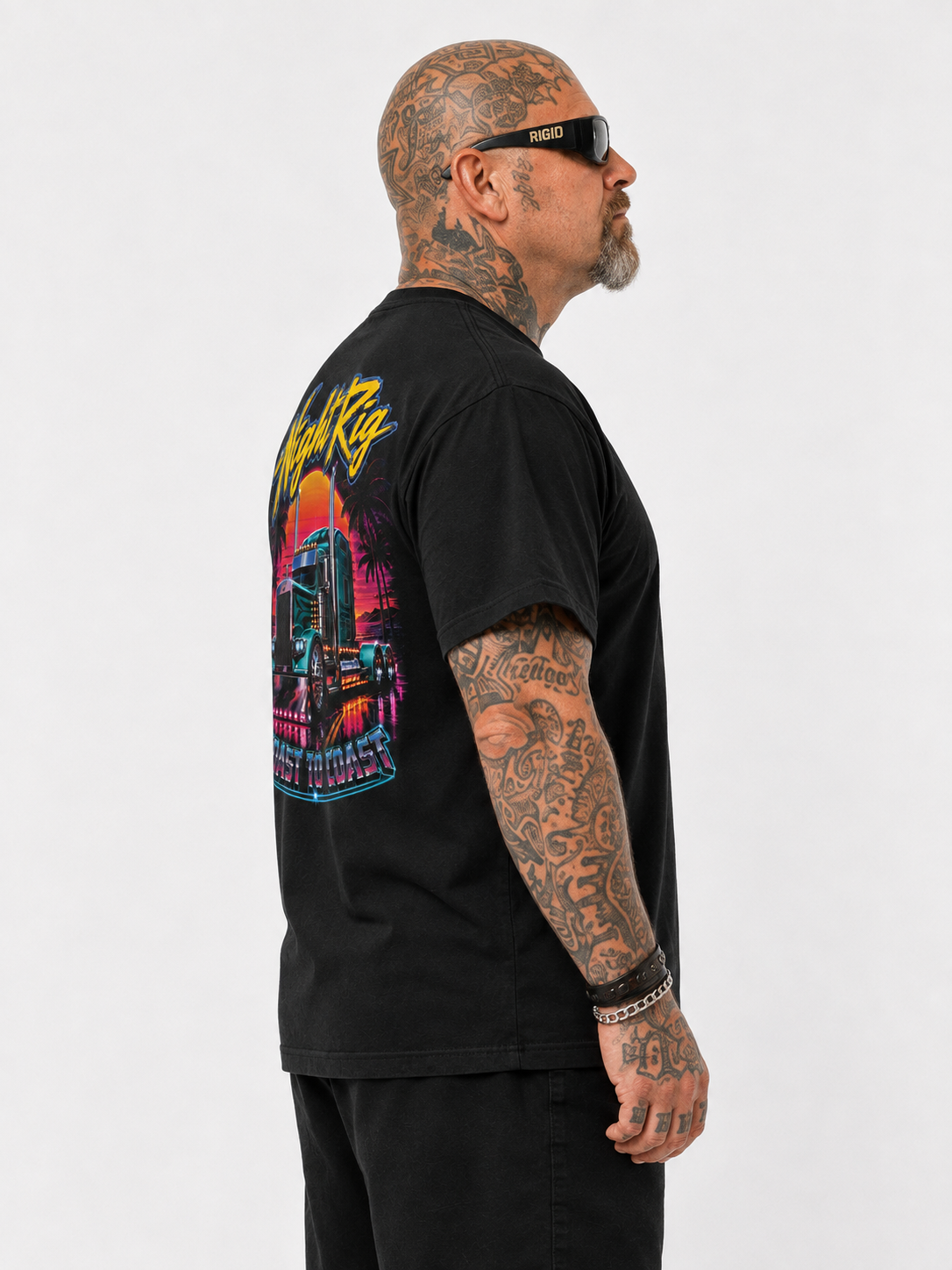 Night Rig. Coast To Coast - Tee Front Back