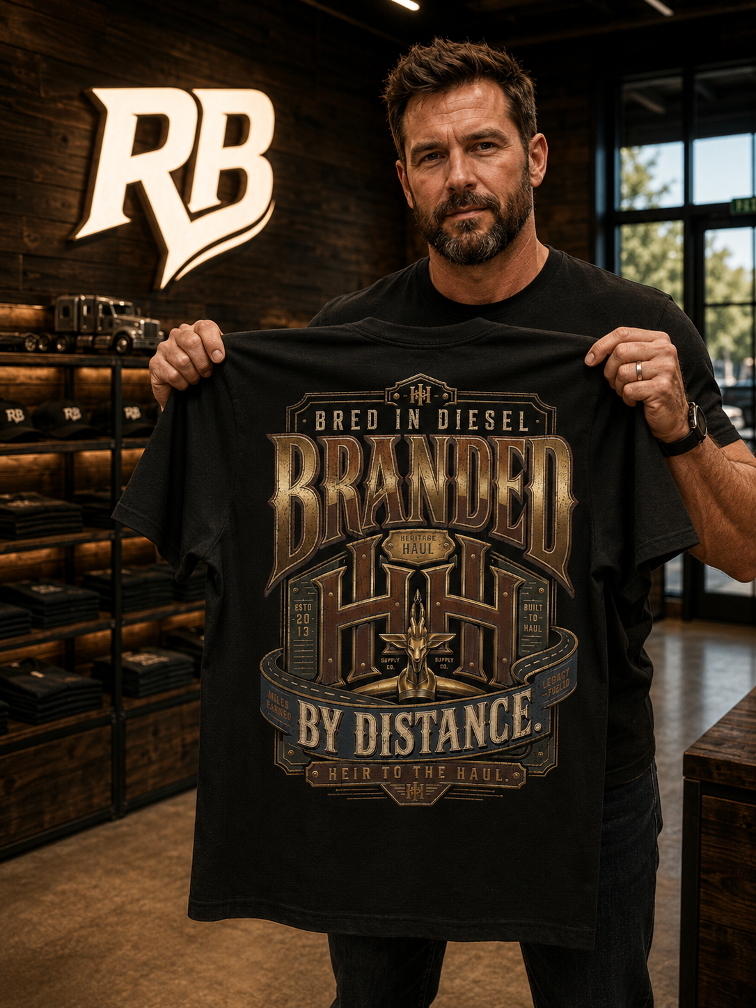 Branded By Distance – Tee Front Back