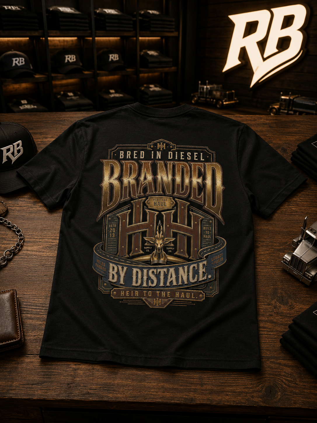 Branded By Distance – Tee Front Back