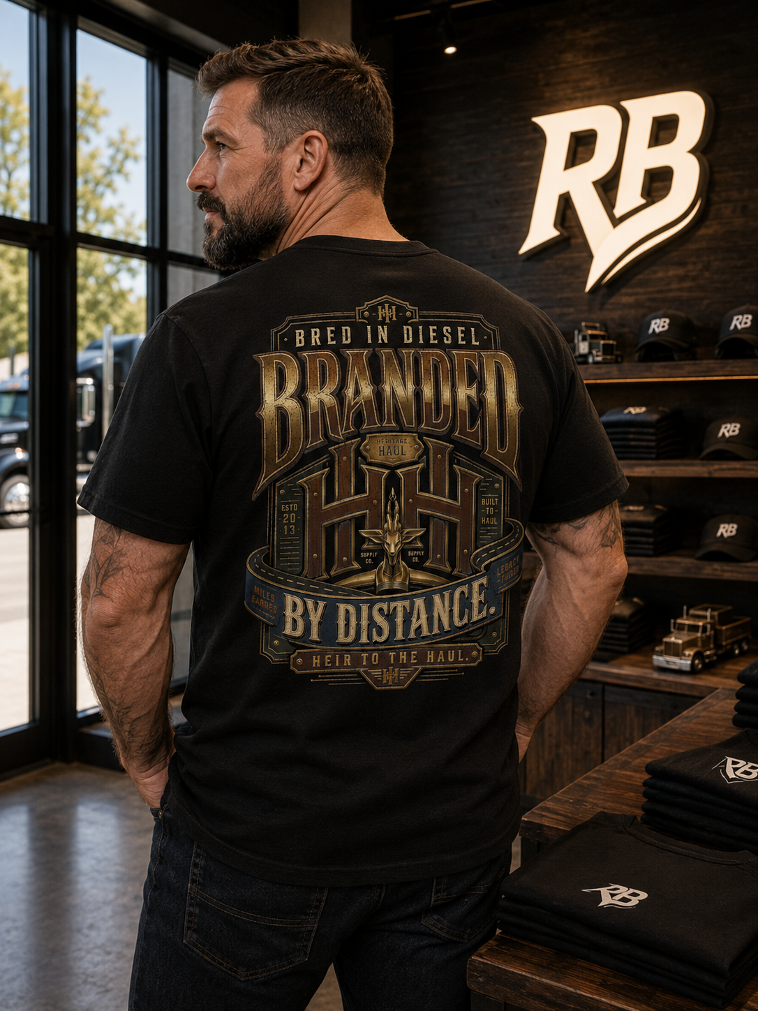 Branded By Distance – Tee Front Back