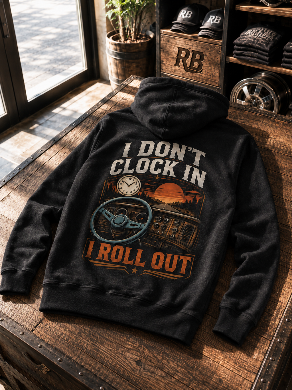 I Don’t Clock In I Roll Out – Hoodie