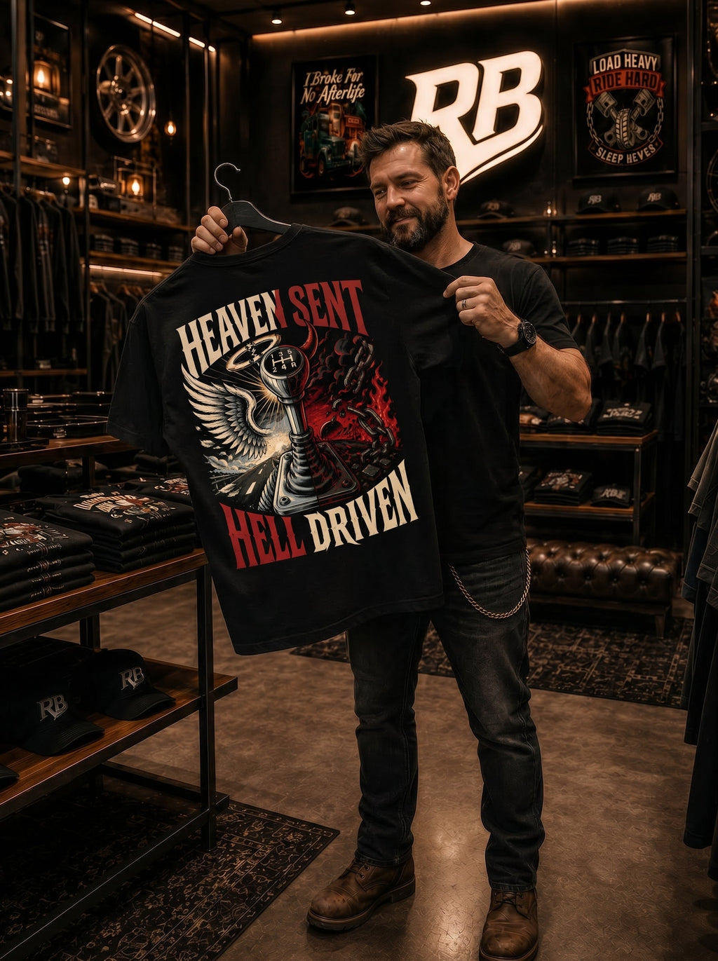 Heaven Sent Hell Driven - Tee Front Back