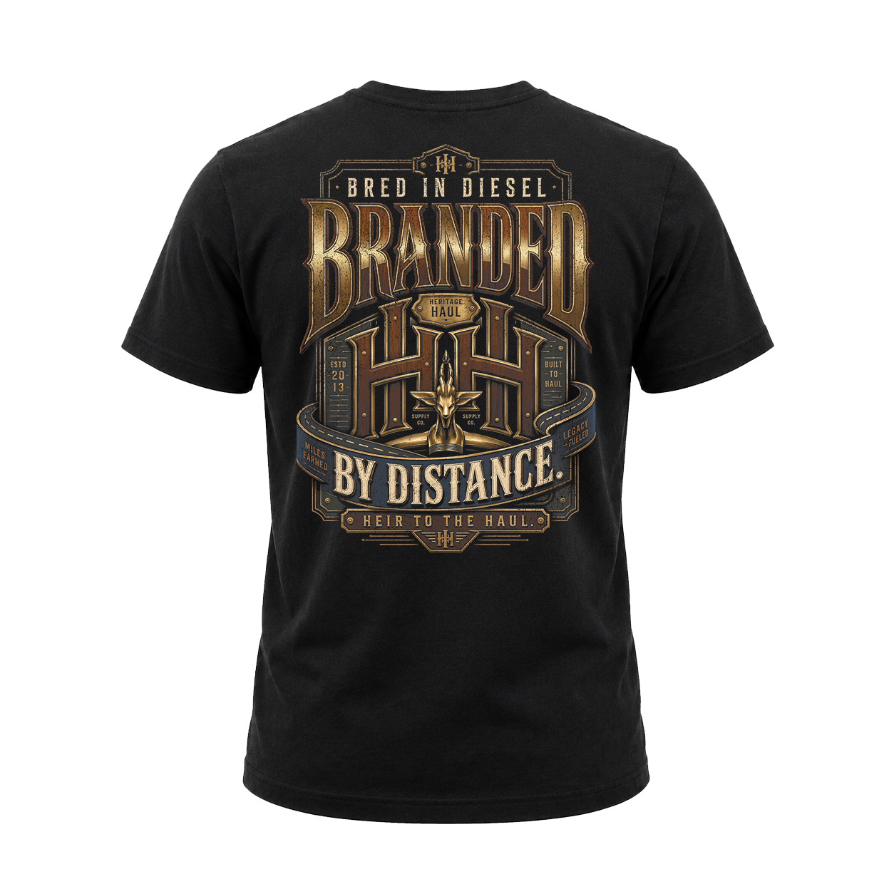Branded By Distance – Tee Front Back