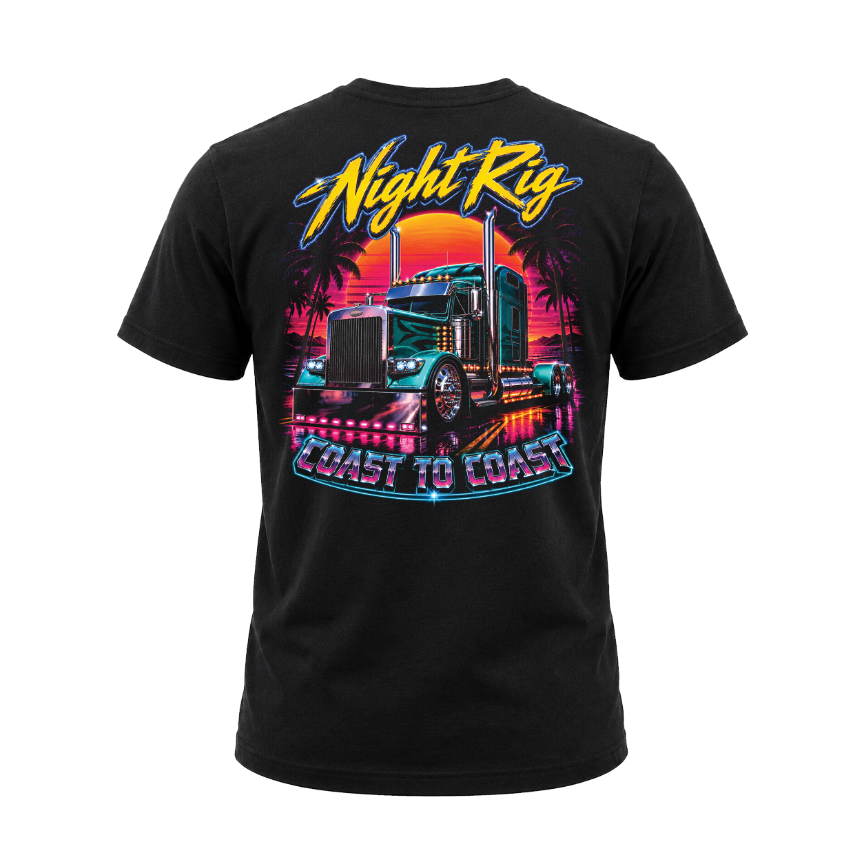 Night Rig. Coast To Coast - Tee Front Back