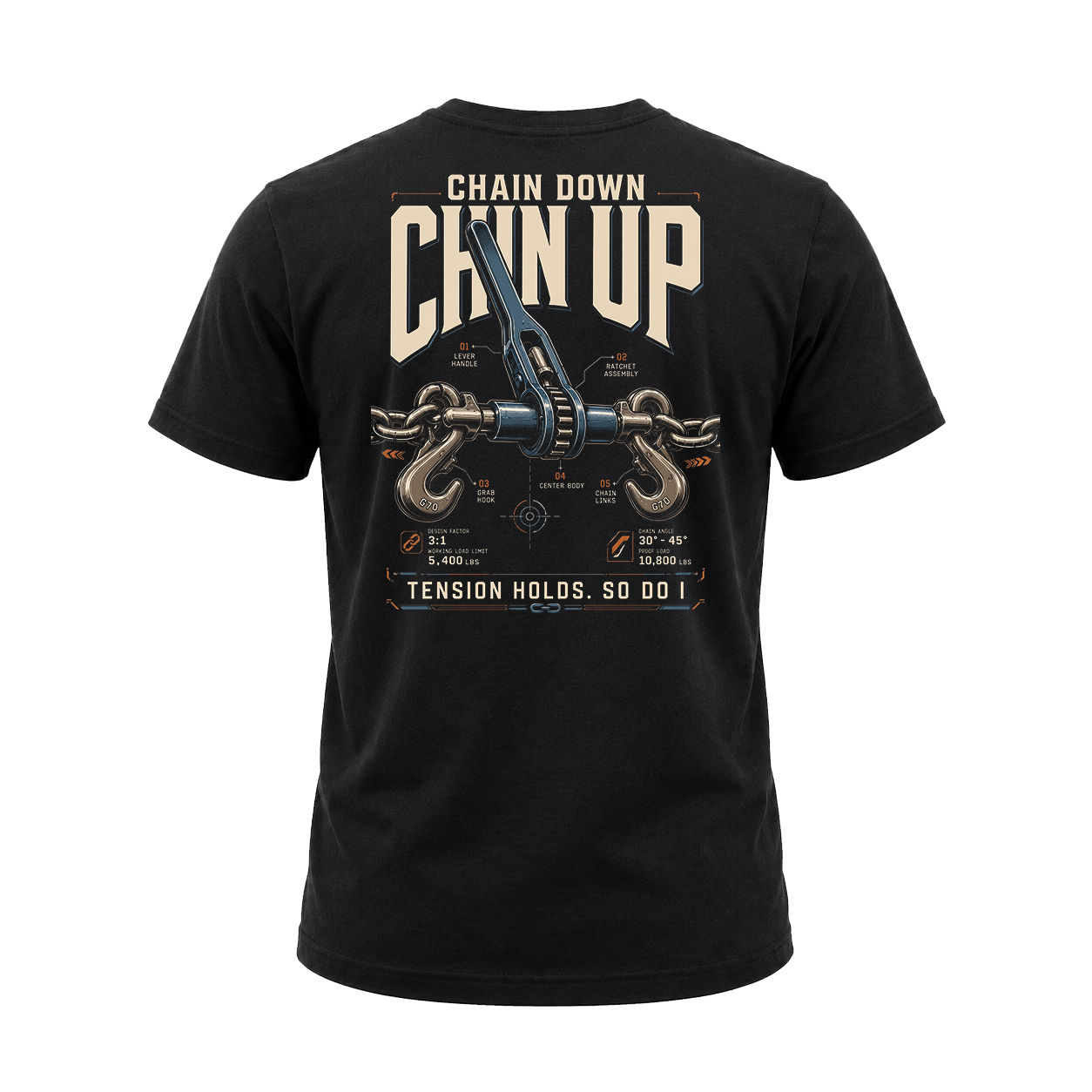 Chain Down Chain Up – Tee Front Back