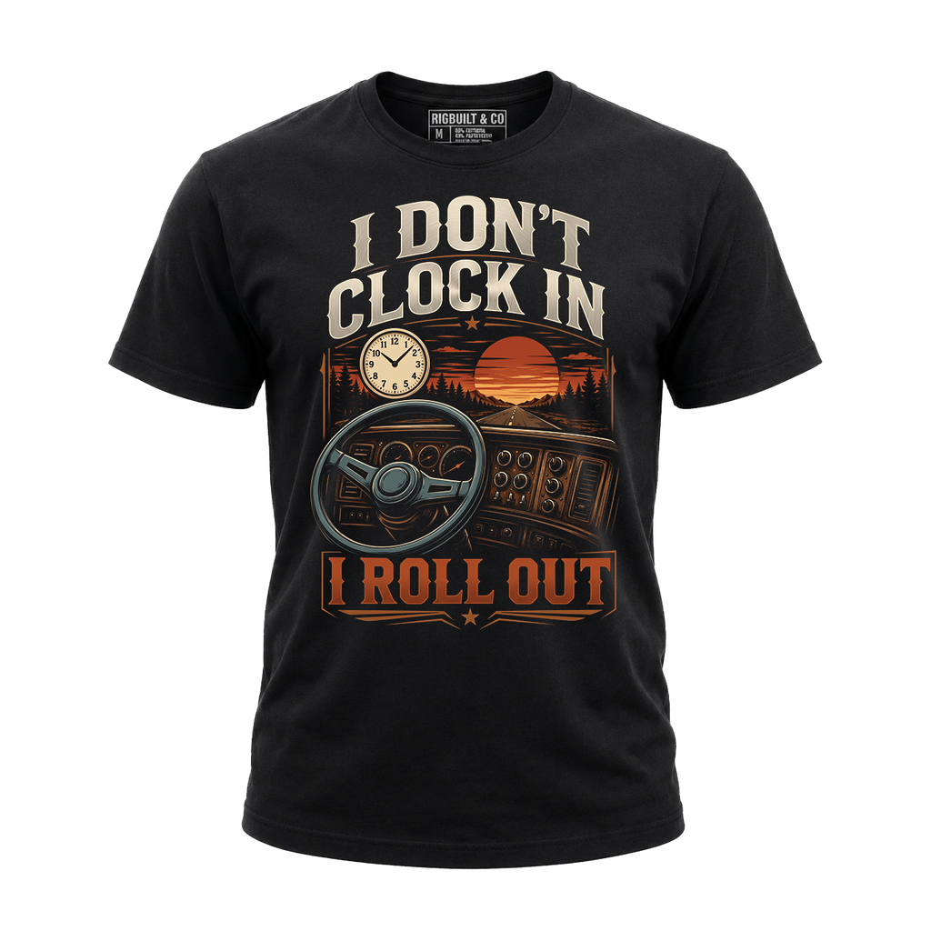 I Don’t Clock In I Roll Out – Tee Front
