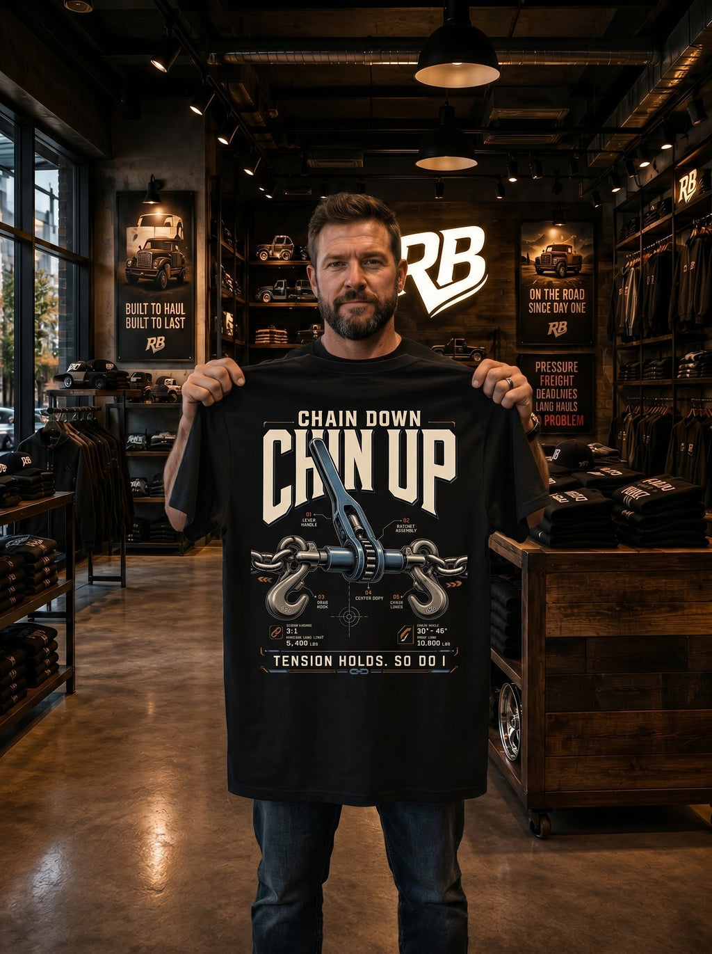 Chain Down Chain Up – Tee Back