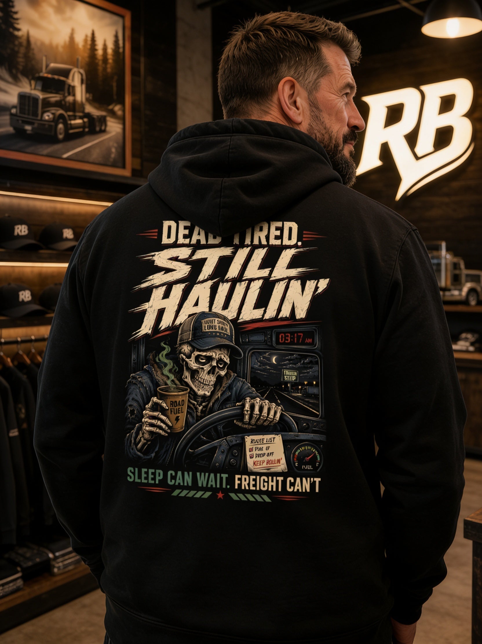 Dead Tired Still Haulin – Hoodie