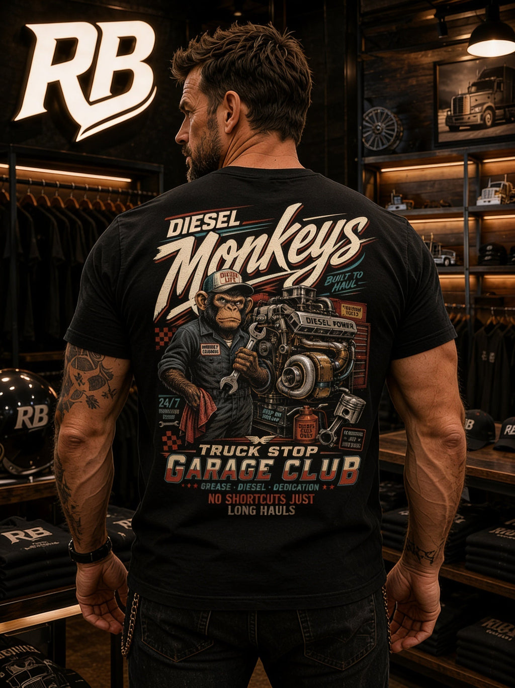 Diesel Monkeys – Tee Front Back