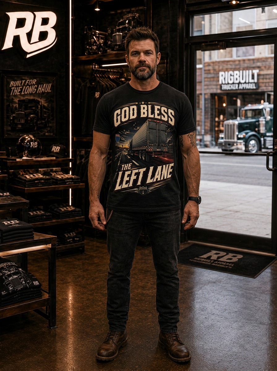 God Bless The Left Lane - Tee Front