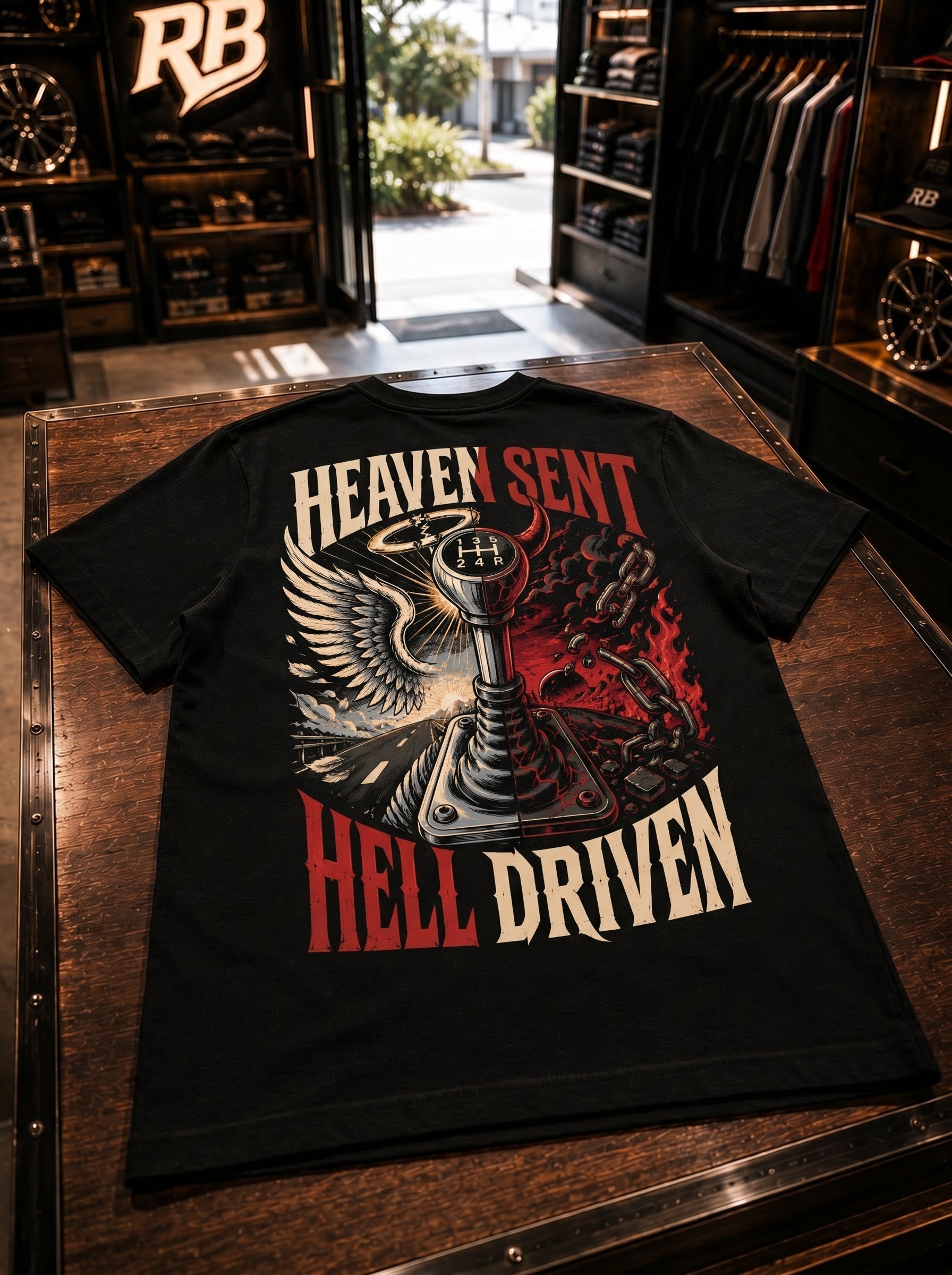Heaven Sent Hell Driven - Tee Back