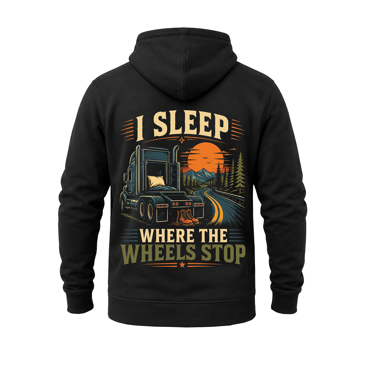 I Sleep Where The Wheels Stop - Hoodie