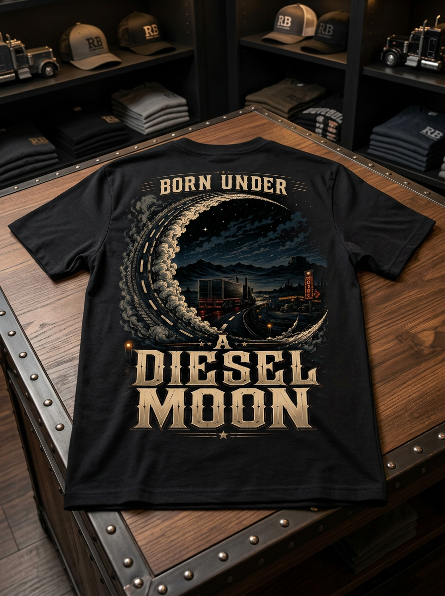 Born Under A Diesel Moon - Tee Front Back