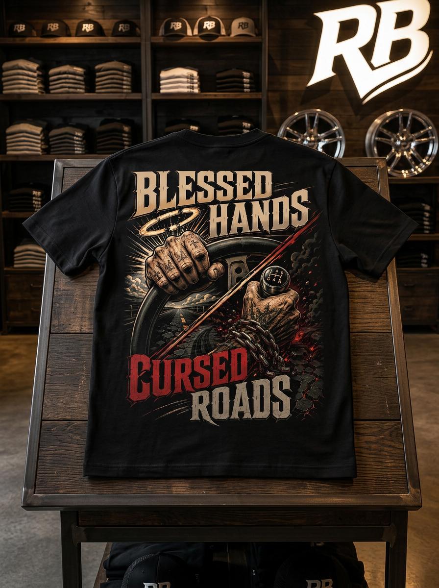 Blessed Hands. Cursed Roads - Tee Front Back