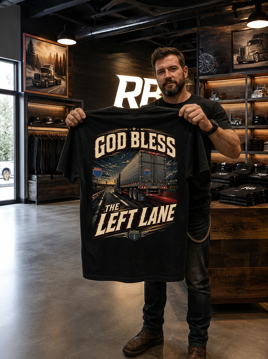 God Bless The Left Lane - Tee Front Back