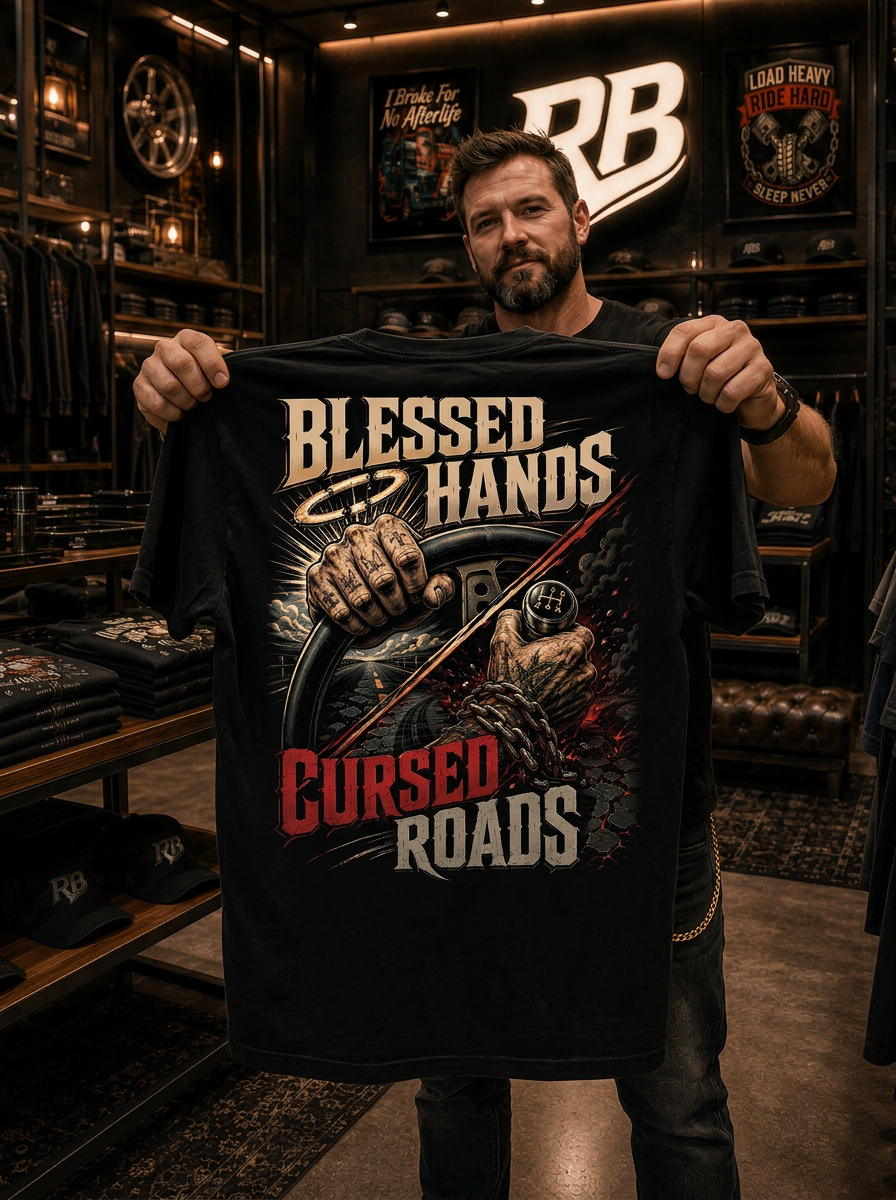 Blessed Hands. Cursed Roads - Tee Front Back