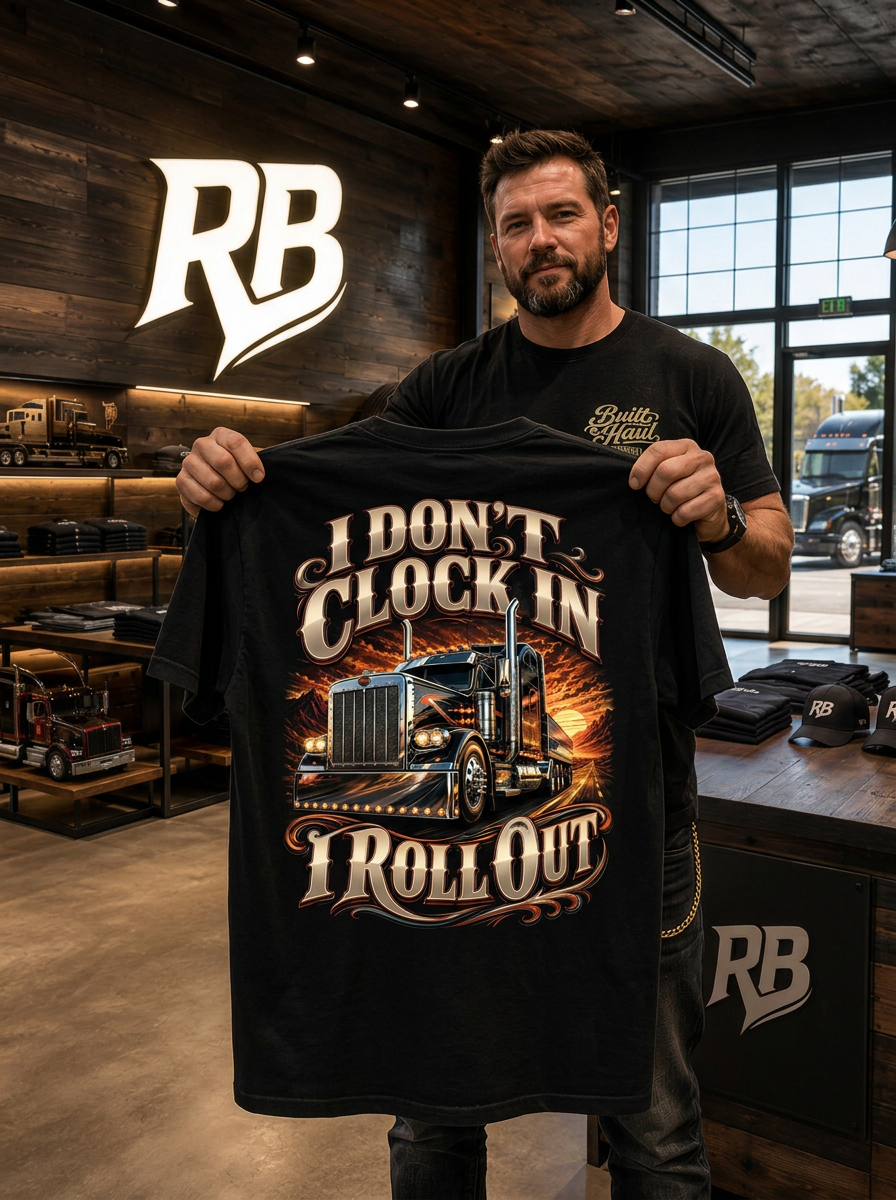 I Don’t Clock In I Roll Out V2 – Tee Front Back