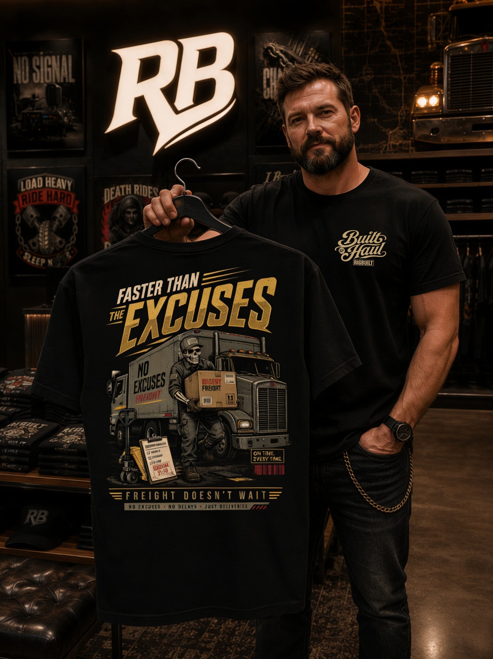 Faster Than The Excuses – Tee Front Back