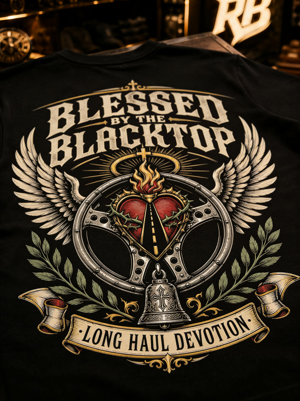 Blessed By The Blacktop - Tee Front Back