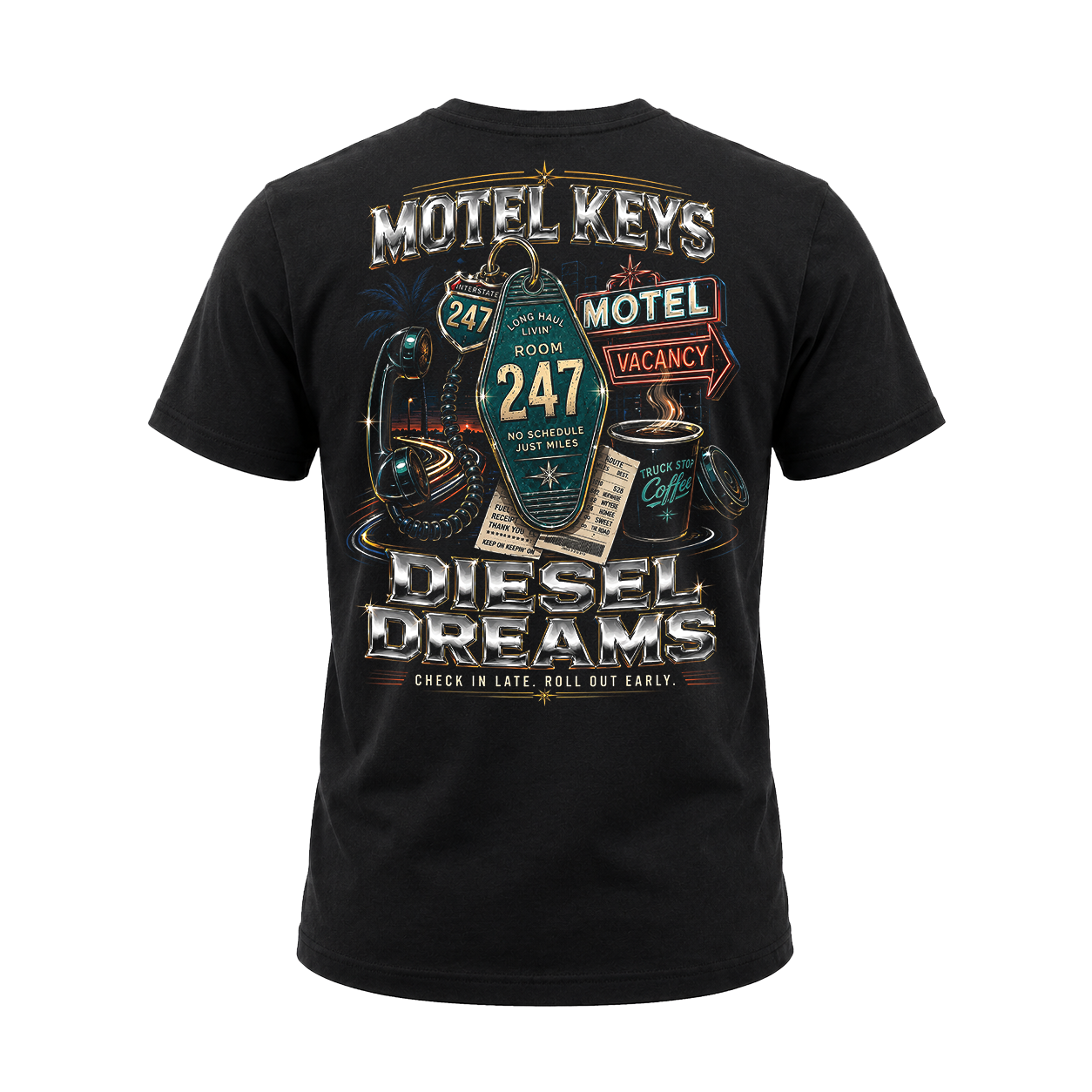 Motel Keys Diesel Dreams – Tee Front Back