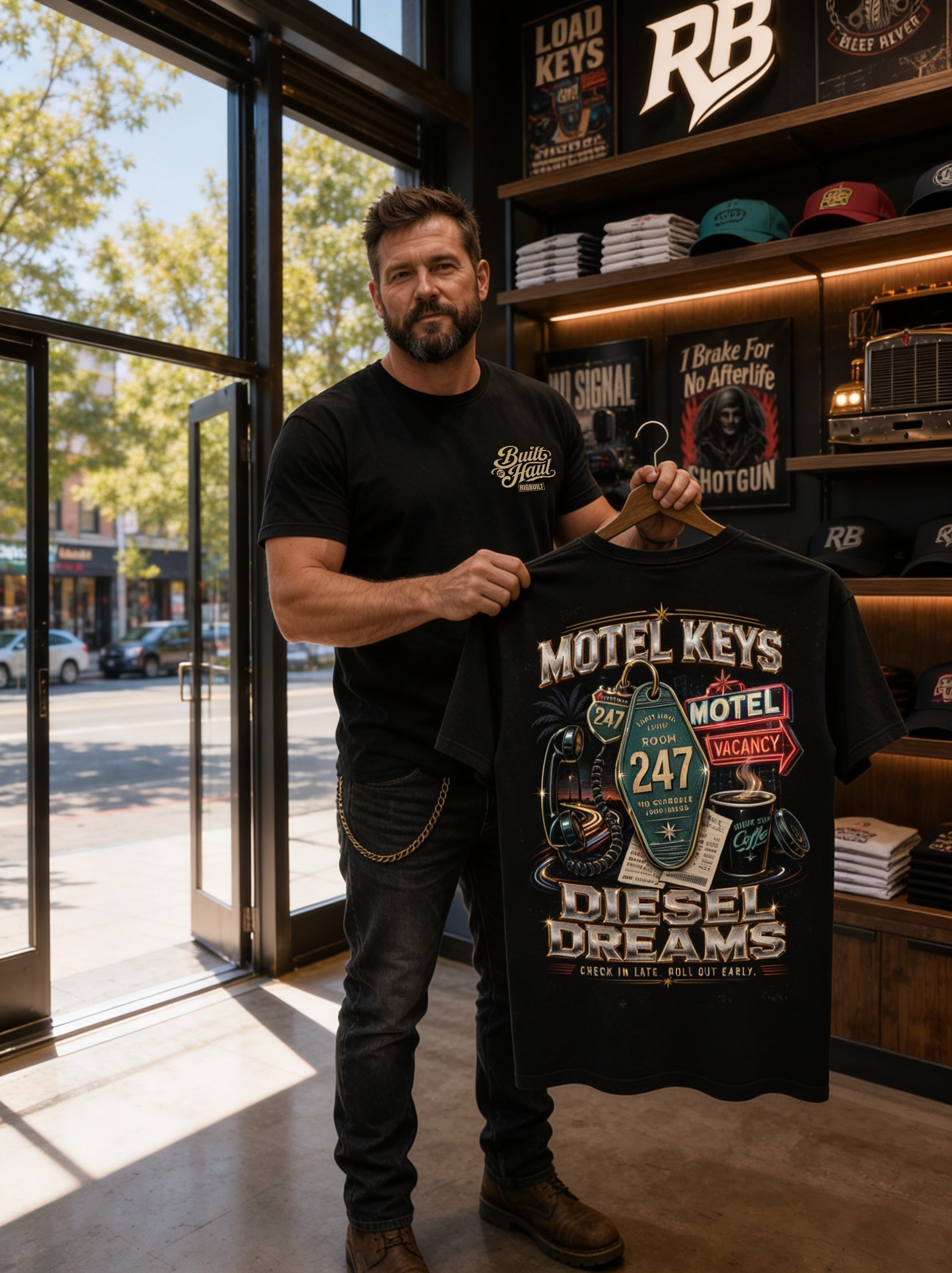 Motel Keys Diesel Dreams – Tee Front Back
