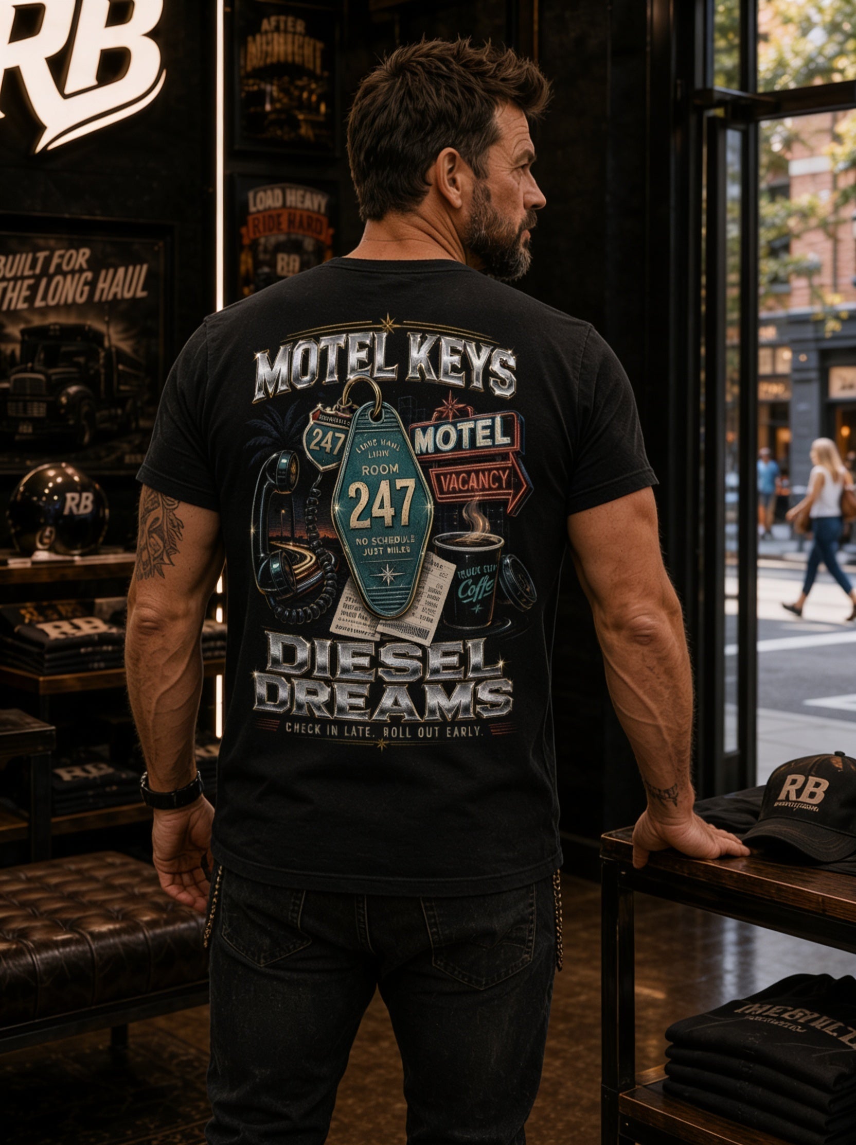 Motel Keys Diesel Dreams – Tee Front Back