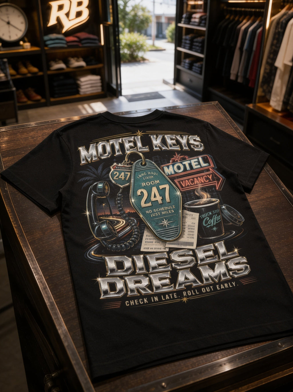 Motel Keys Diesel Dreams – Tee Back