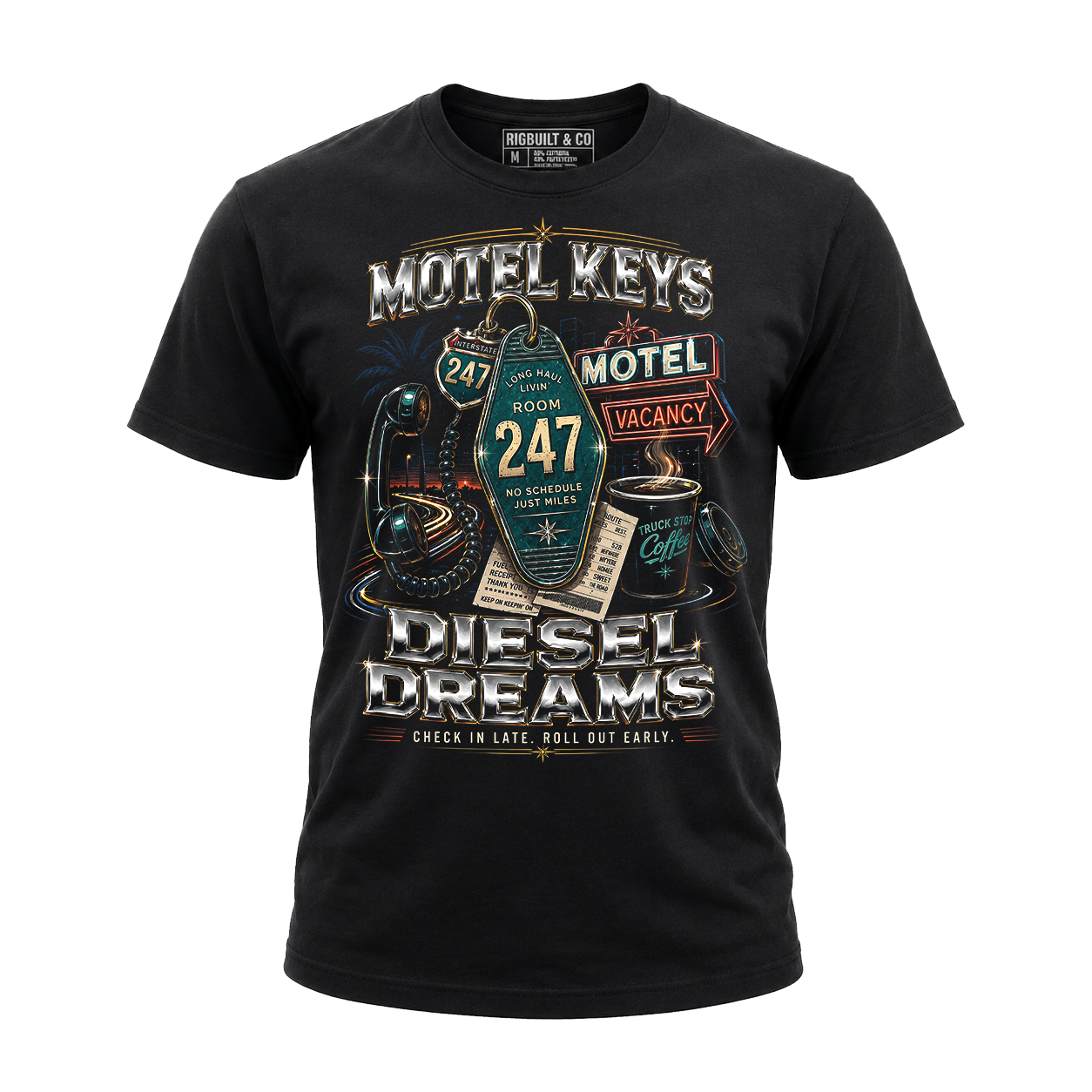 Motel Keys Diesel Dreams – Tee Front