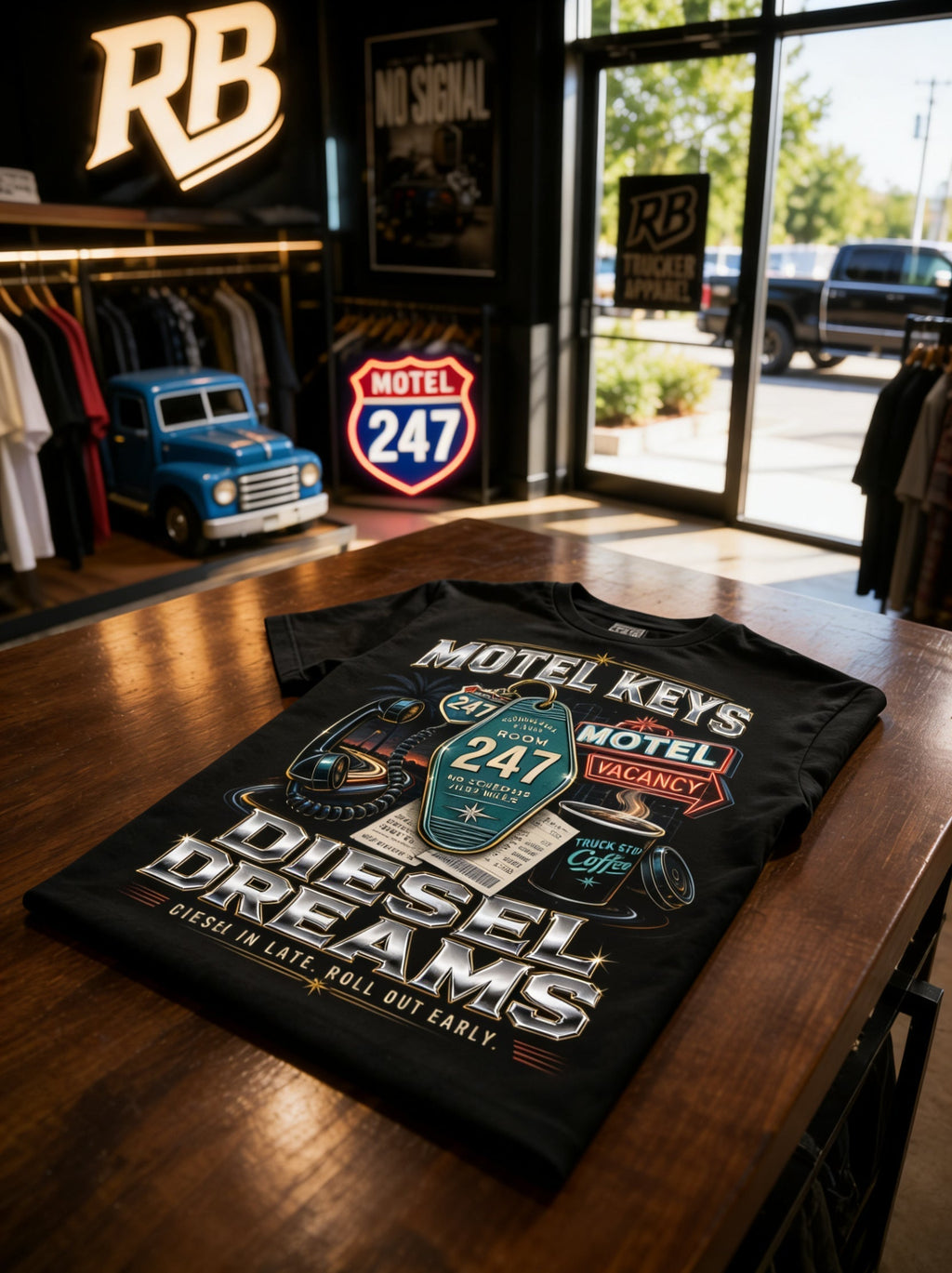Motel Keys Diesel Dreams – Tee Front