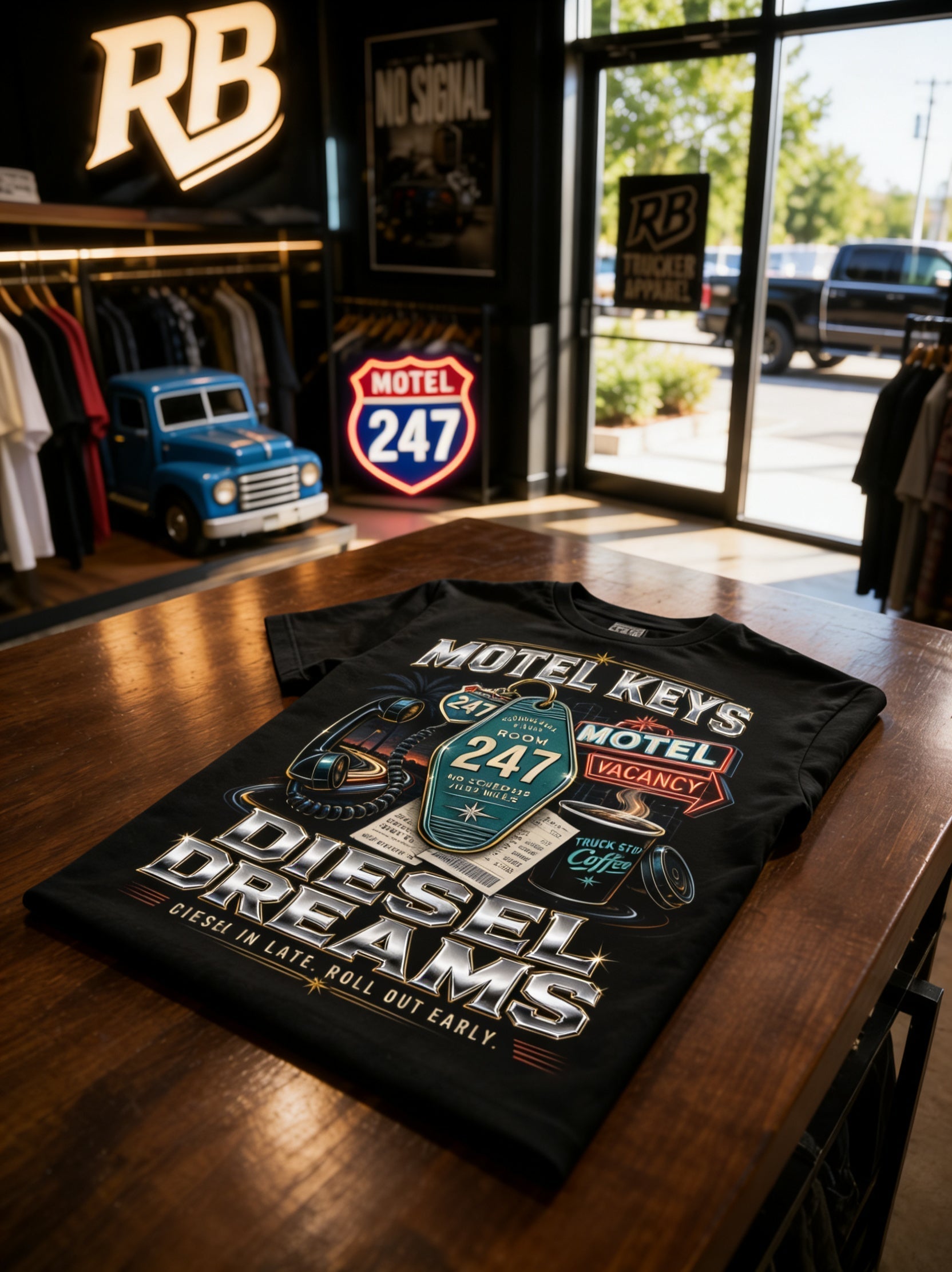 Motel Keys Diesel Dreams – Tee Front