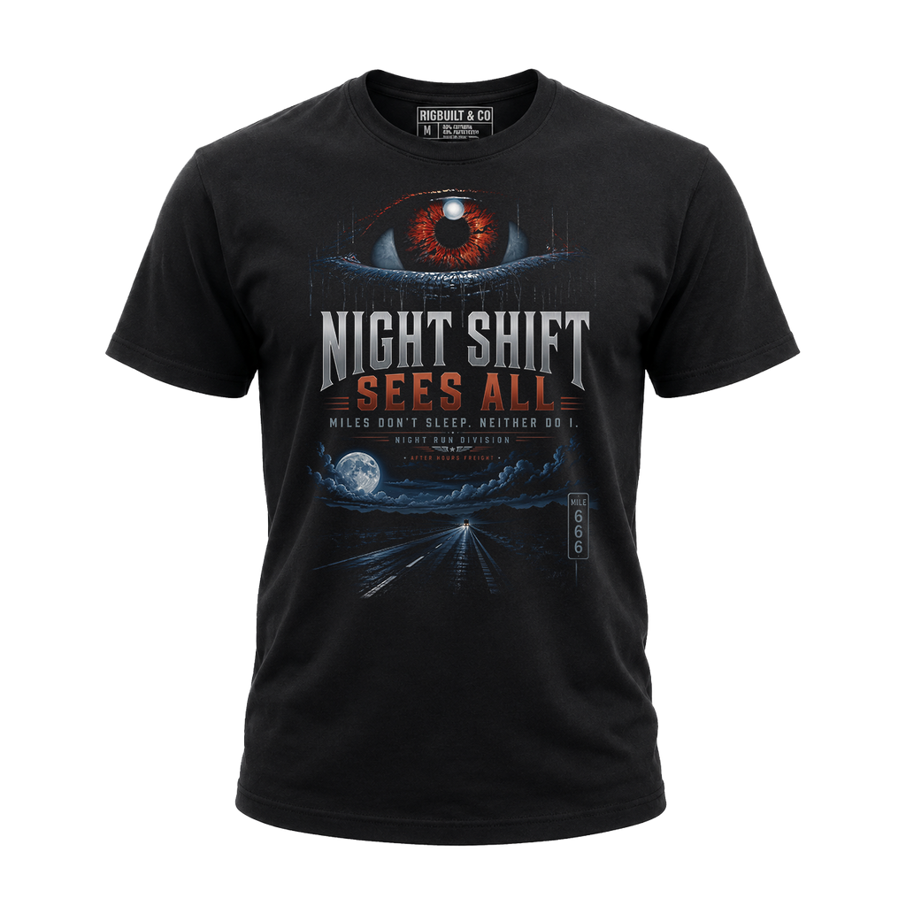 Night Shift Sees All – Tee Front