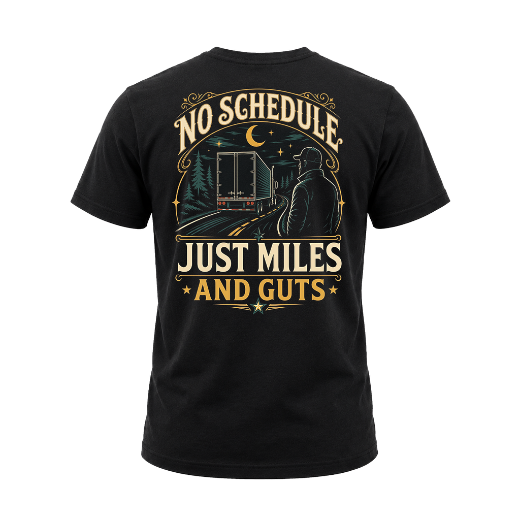 No Schedule Just Miles – Tee Front Back