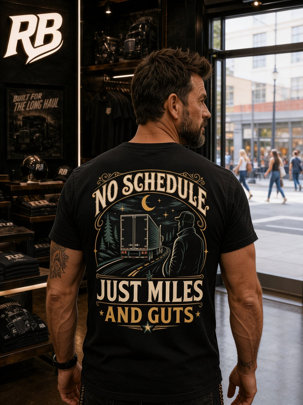 No Schedule Just Miles – Tee Front Back