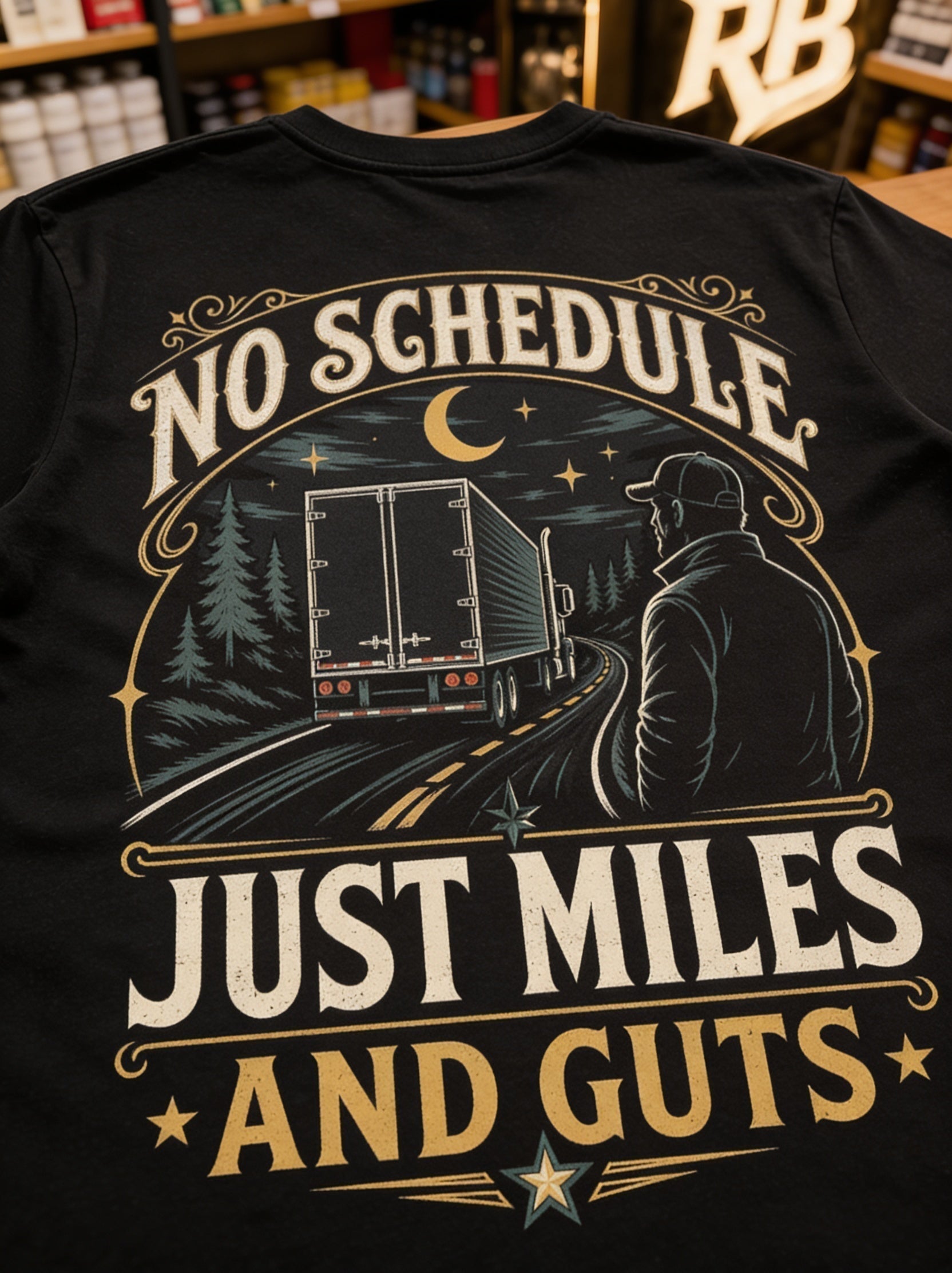 No Schedule Just Miles – Tee Front Back