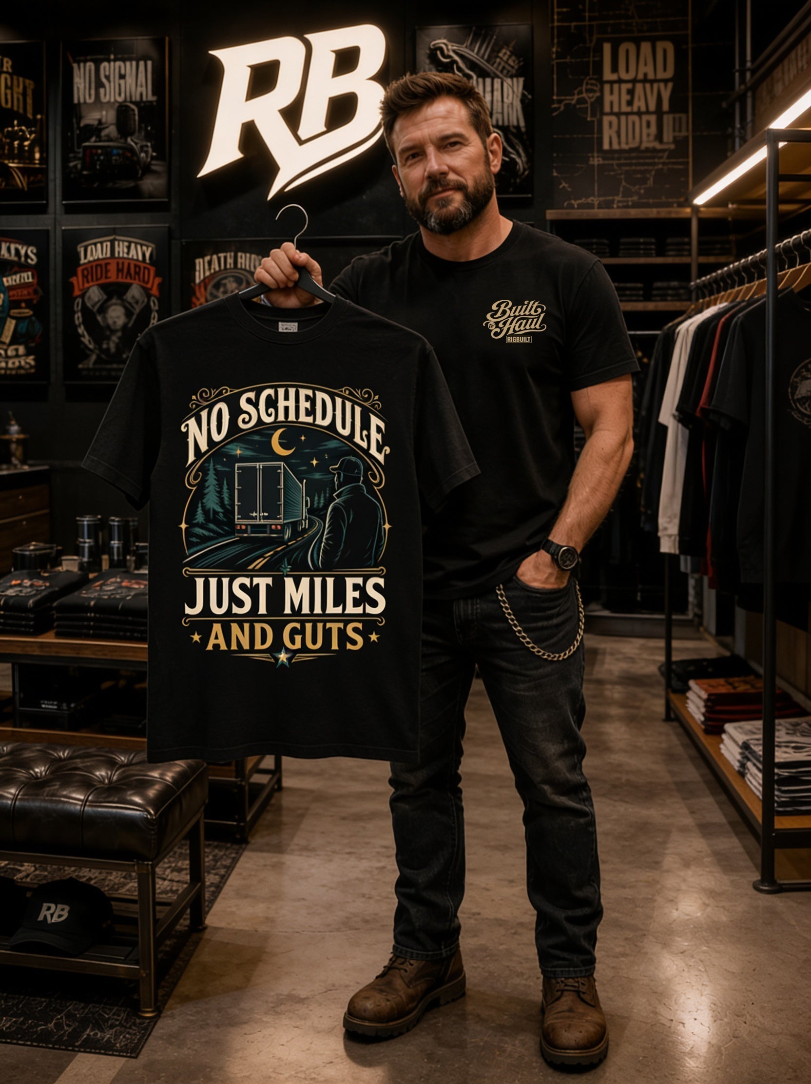 No Schedule Just Miles – Tee Front