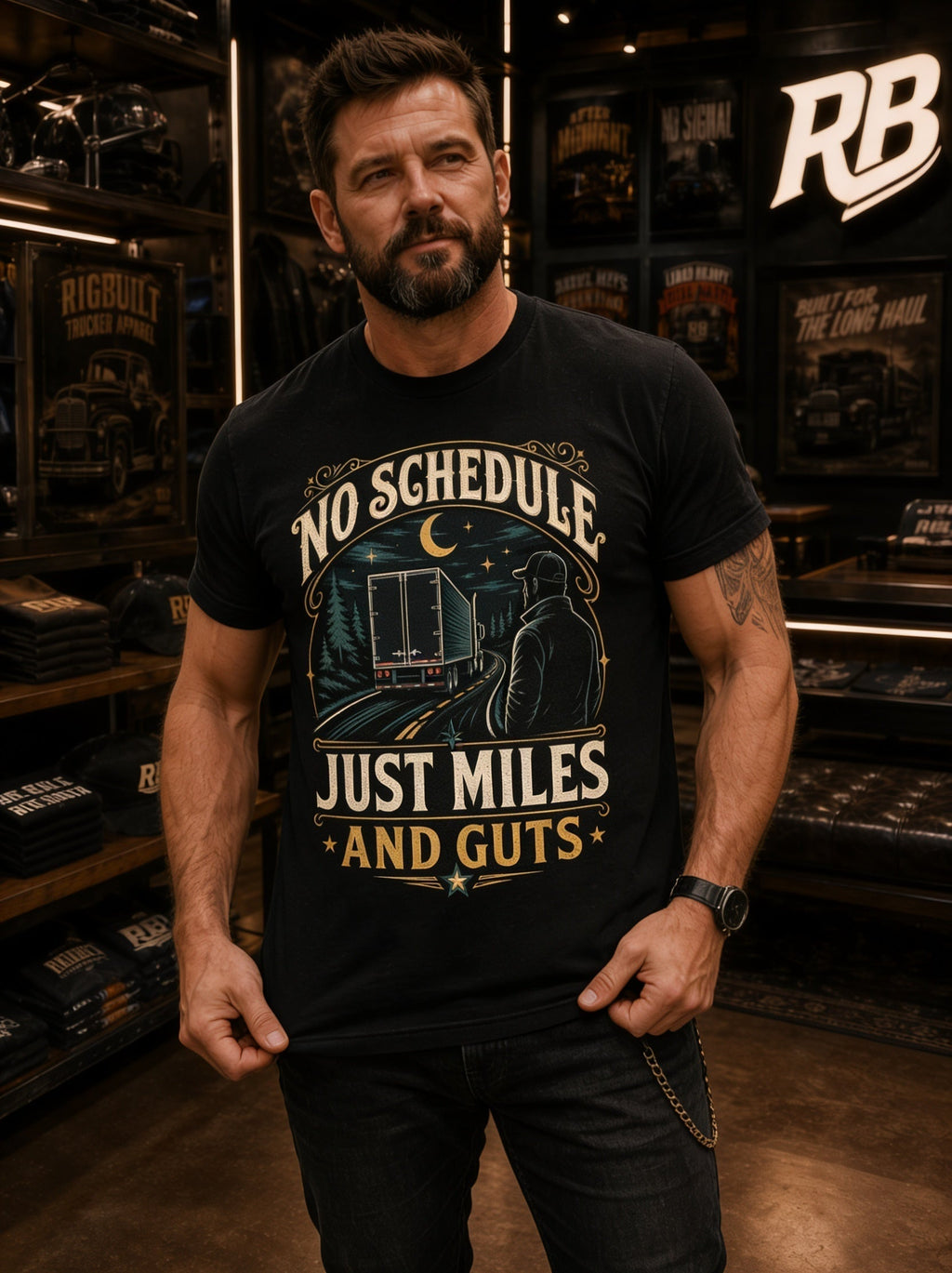 No Schedule Just Miles – Tee Front