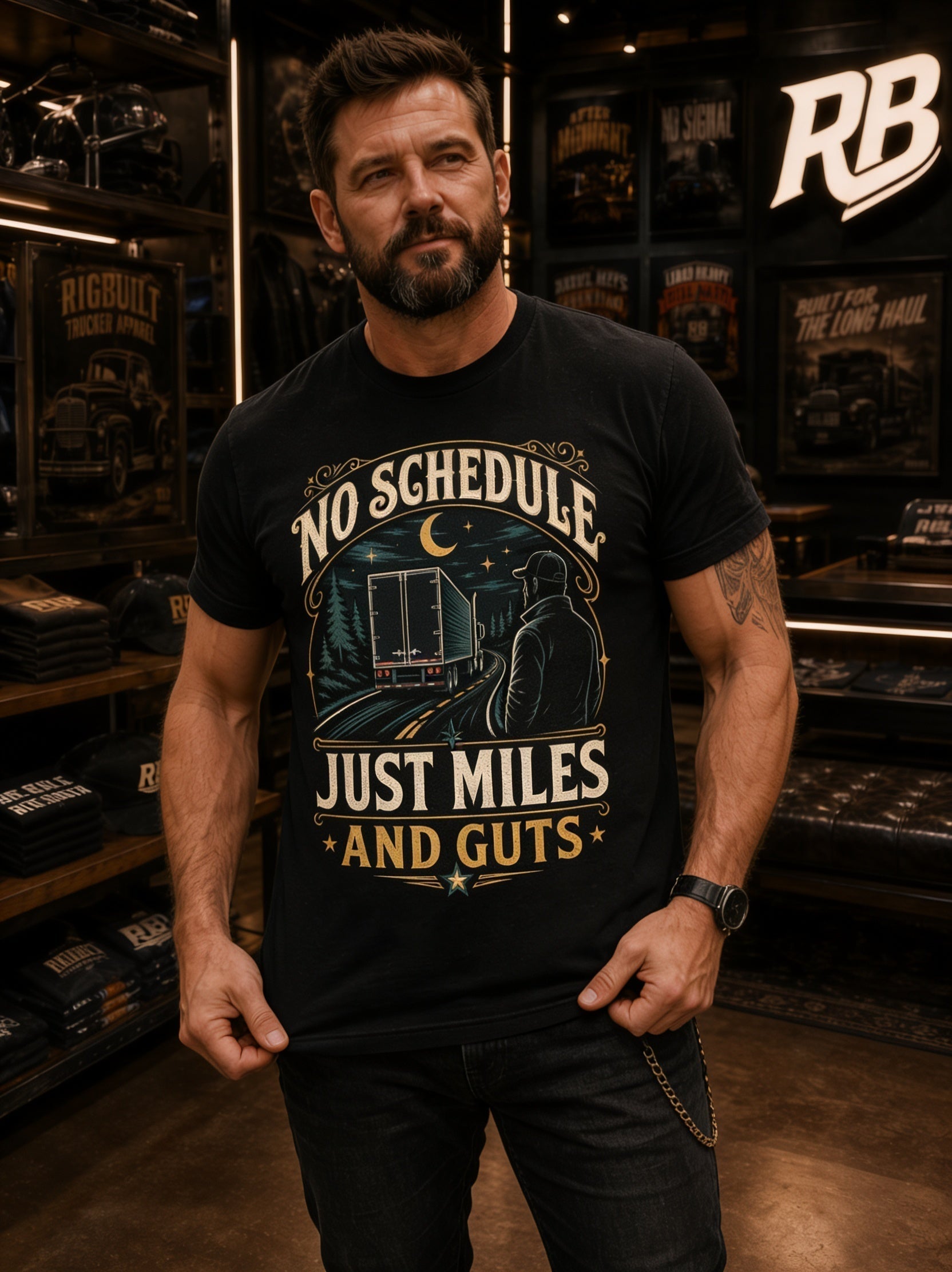 No Schedule Just Miles – Tee Front