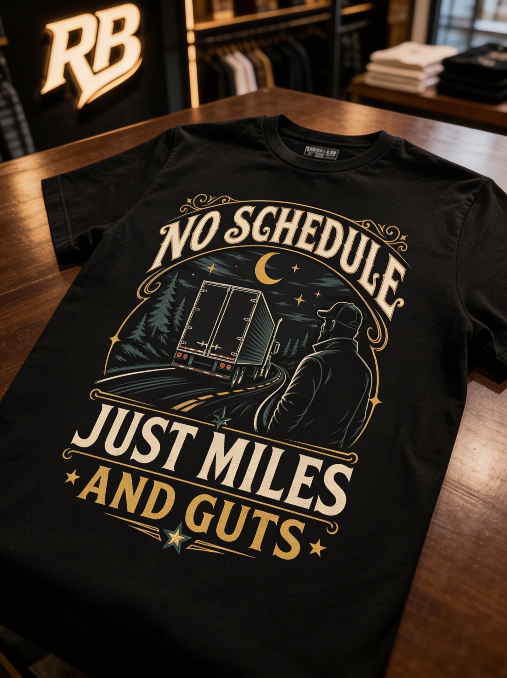 No Schedule Just Miles – Tee Front