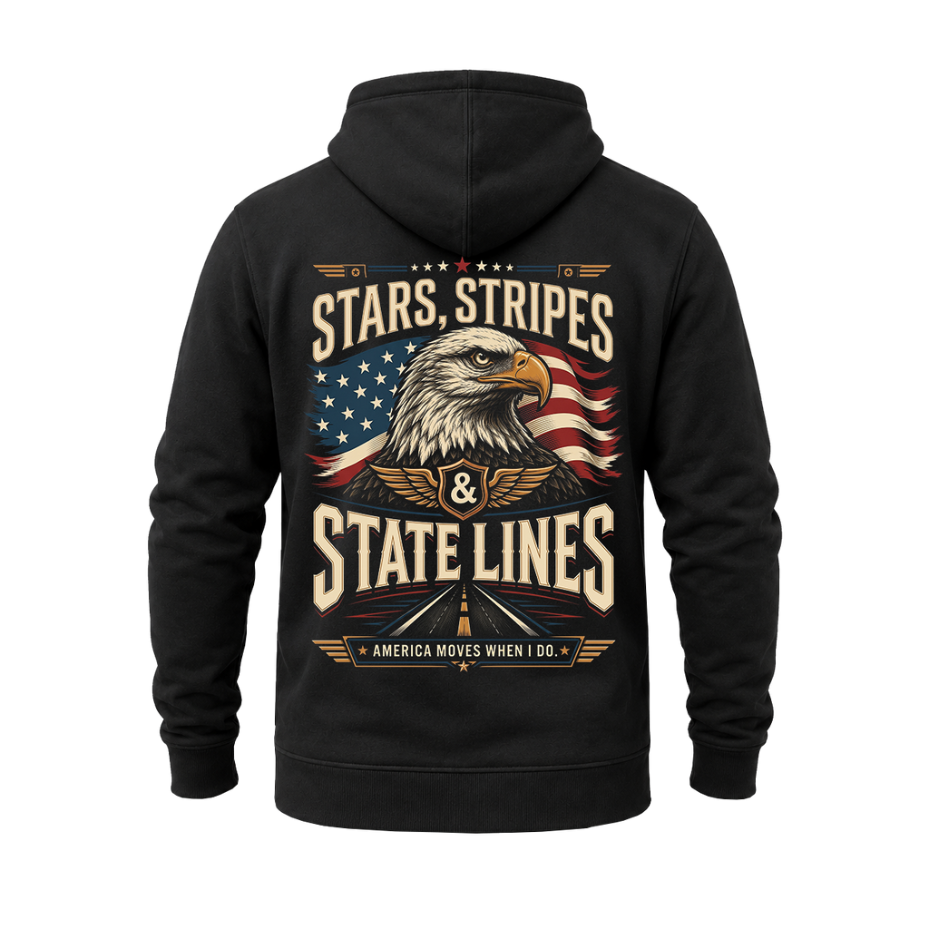 Stars, Stripes & State Lines – Hoodie