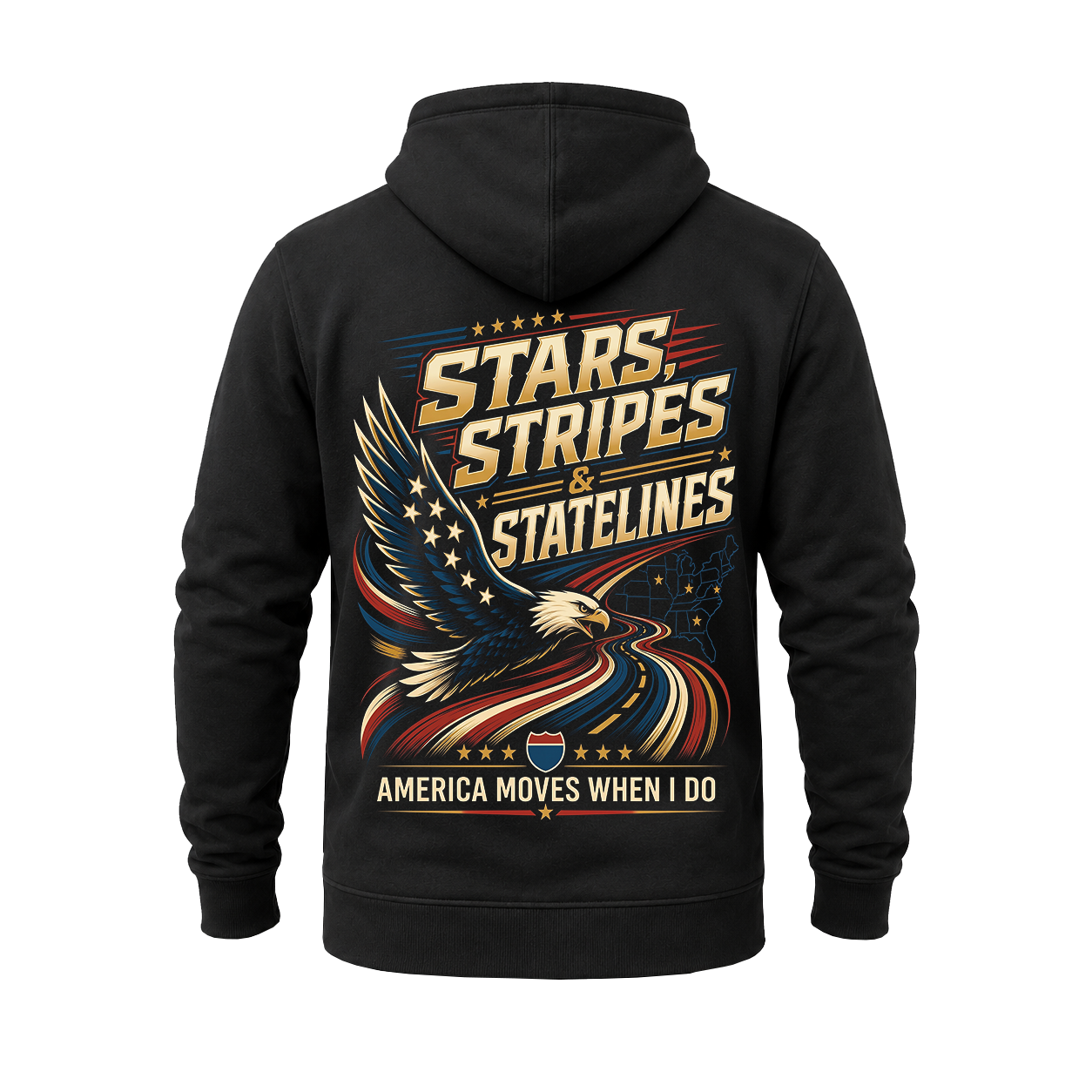 Stars, Stripes & State Lines V2 - Hoodie