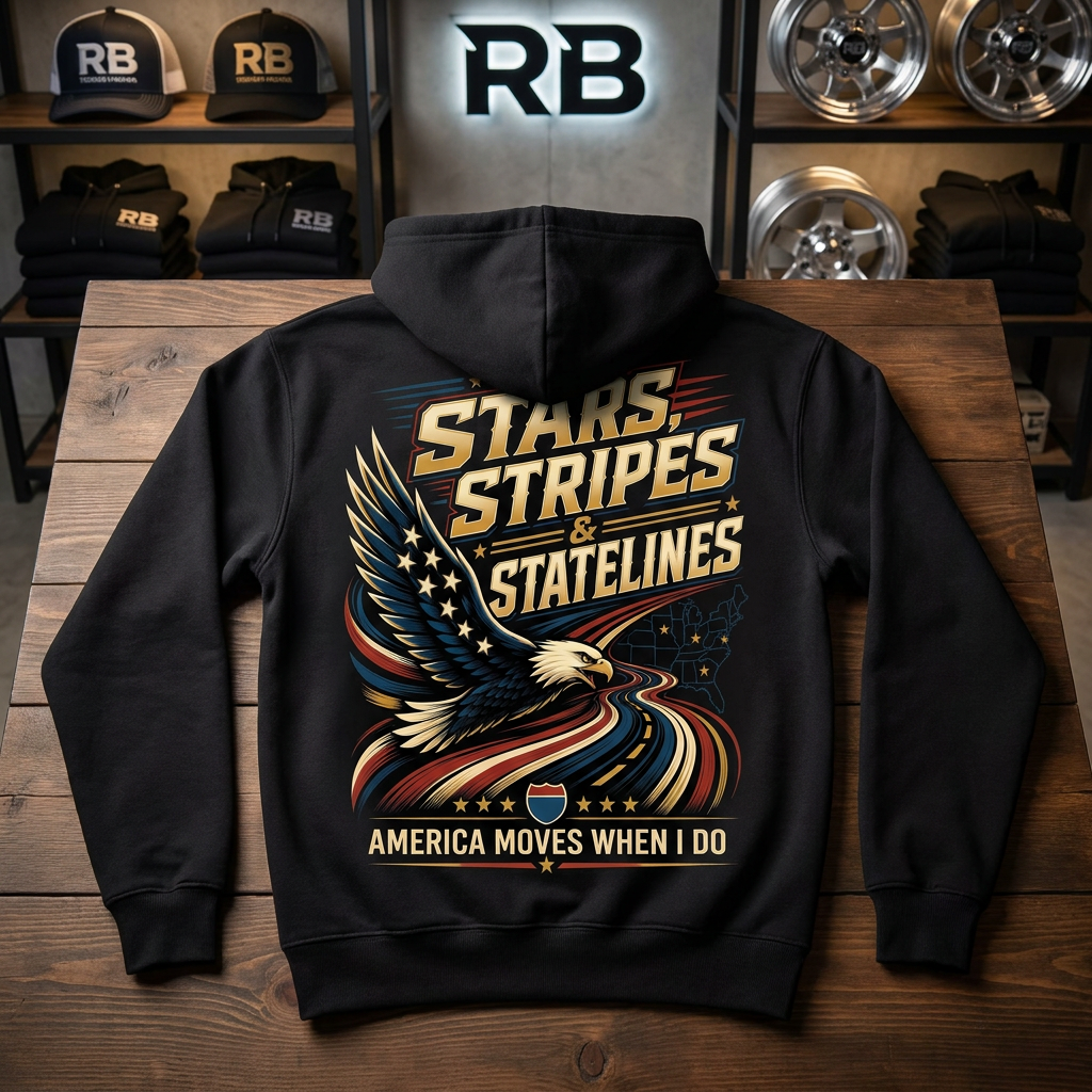 Stars, Stripes & State Lines V2 - Hoodie