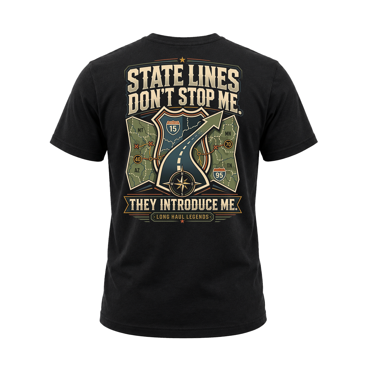 State Lines Don’t Stop Me – Tee Front Back
