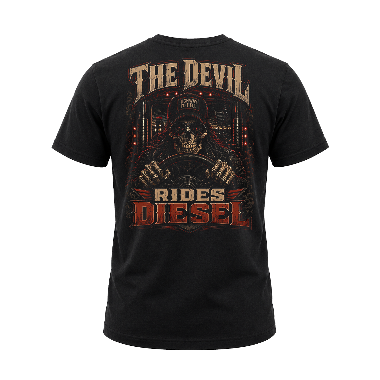 The Devil Rides Diesel - Tee Back