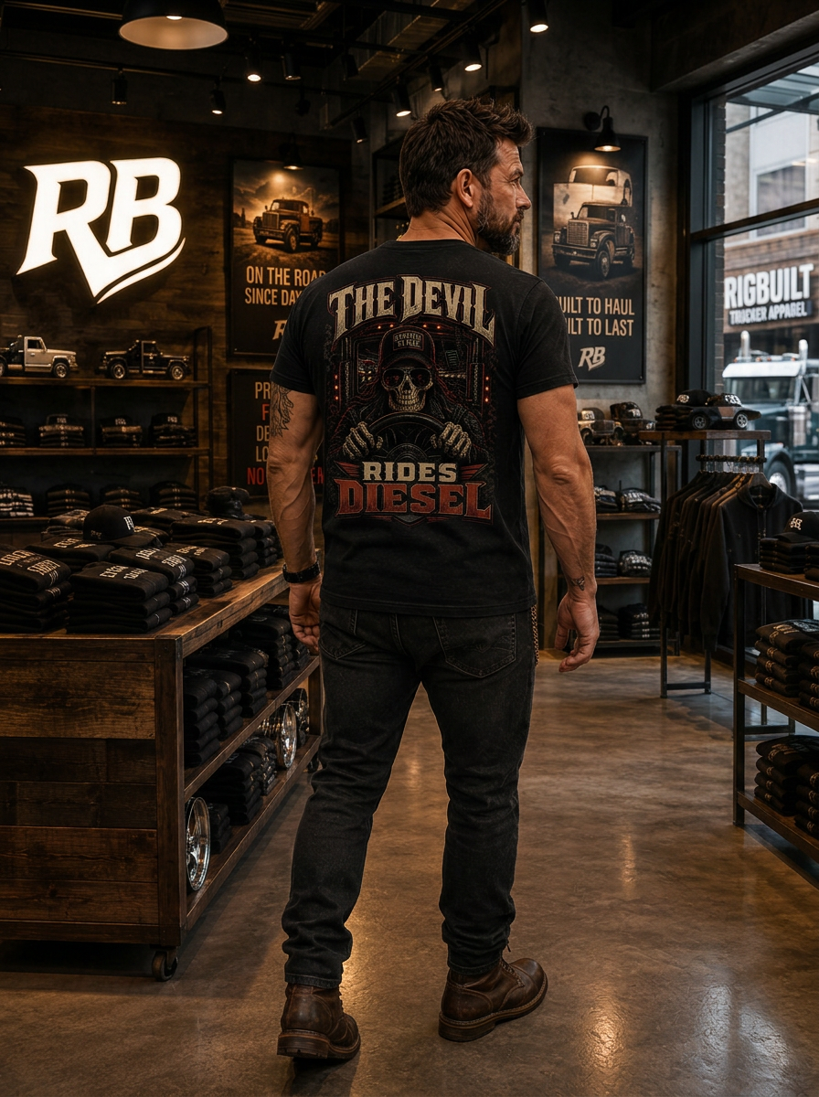 The Devil Rides Diesel - Tee Back