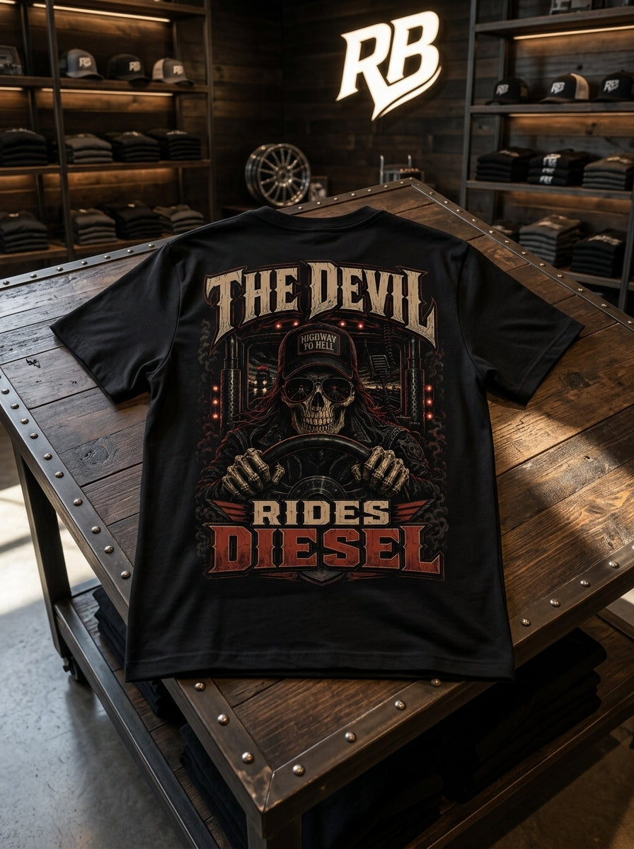 The Devil Rides Diesel - Tee Back